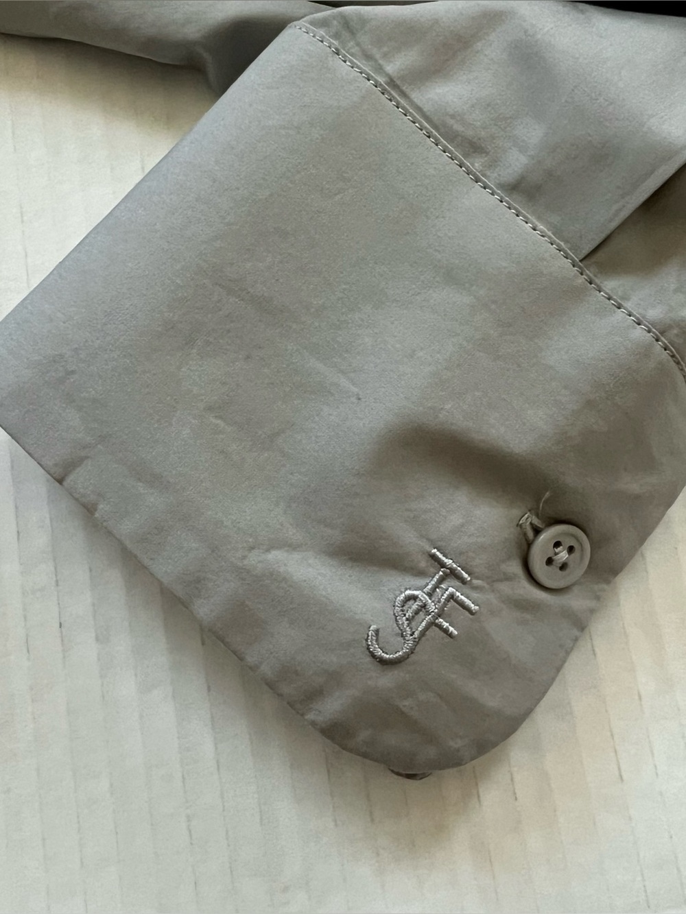NWT Frankie Shop Liu Organic Cotton Shirt Ice Gray Oversized Minimalist Small - Picture 11 of 16